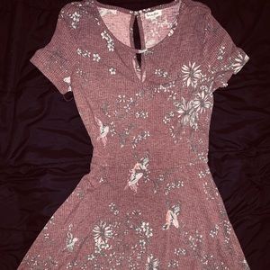 Short Sleeve Floral Skater Dress